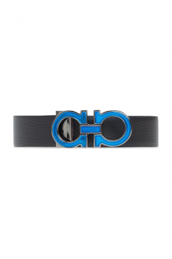 Salvatore F erragamo belt reversible black and selling blue